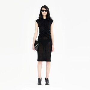 Alexander Wang Black Gathered Wool Dress, size 4 (fits size 2/4)